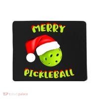 Christmas Pickleball Santa Hat Pickleball Player Winter Dink Mousepad thumb 0