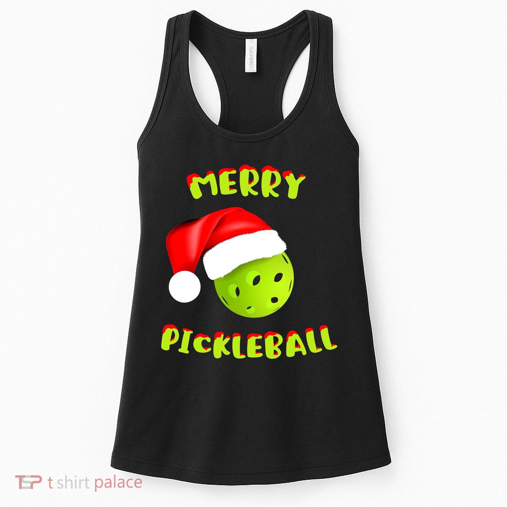 Christmas Pickleball Santa Hat Pickleball Player Winter Dink Women's Tank Top