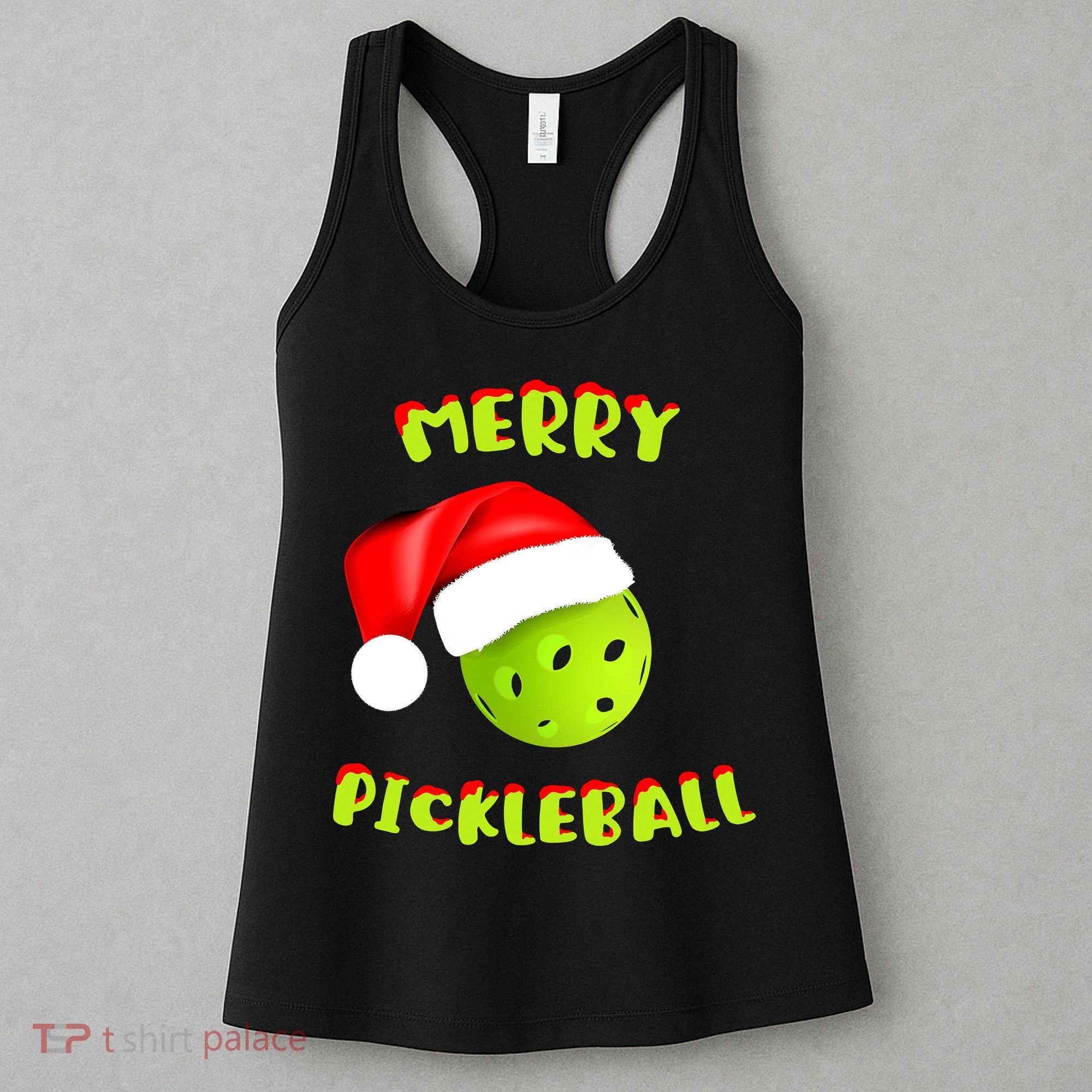 Christmas Pickleball Santa Hat Pickleball Player Winter Dink Women's Tank Top
