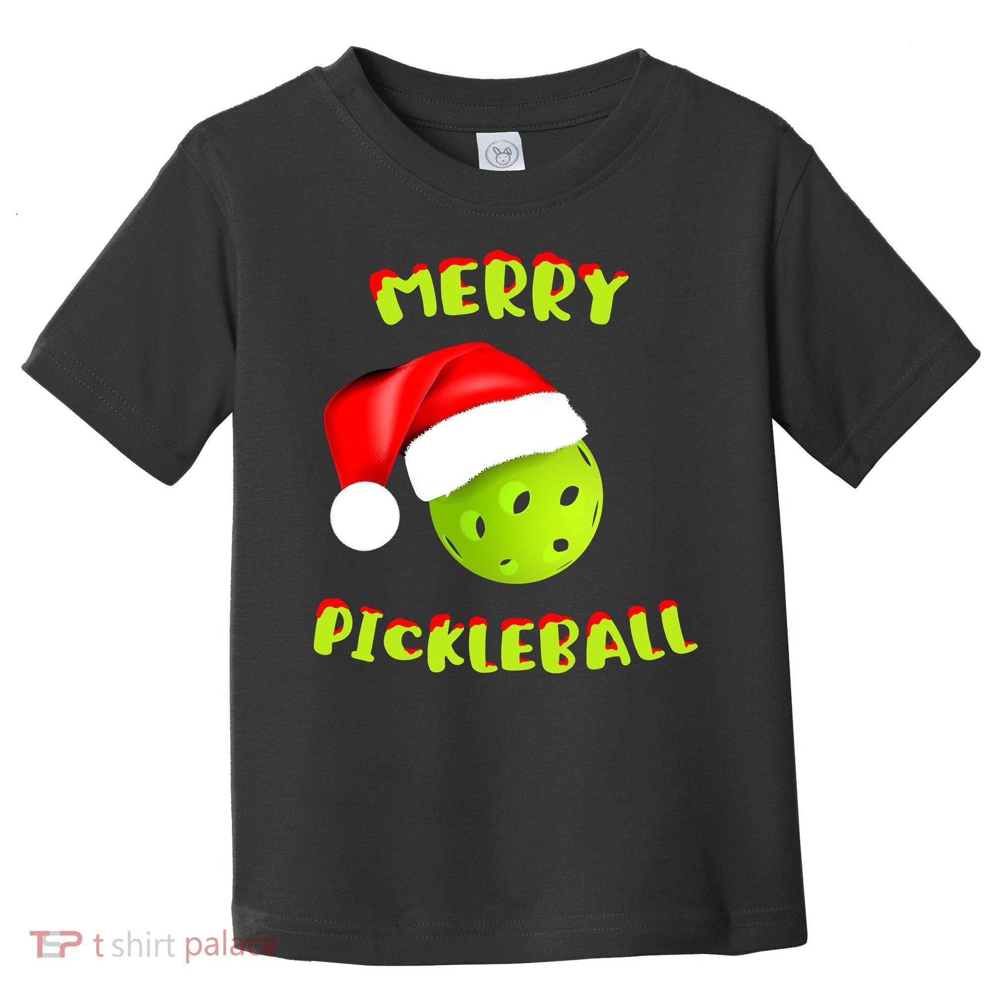 Christmas Pickleball Santa Hat Pickleball Player Winter Dink Toddler T-Shirt