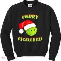 Christmas Pickleball Santa Hat Pickleball Player Winter Dink Kids Sweatshirt thumb 0