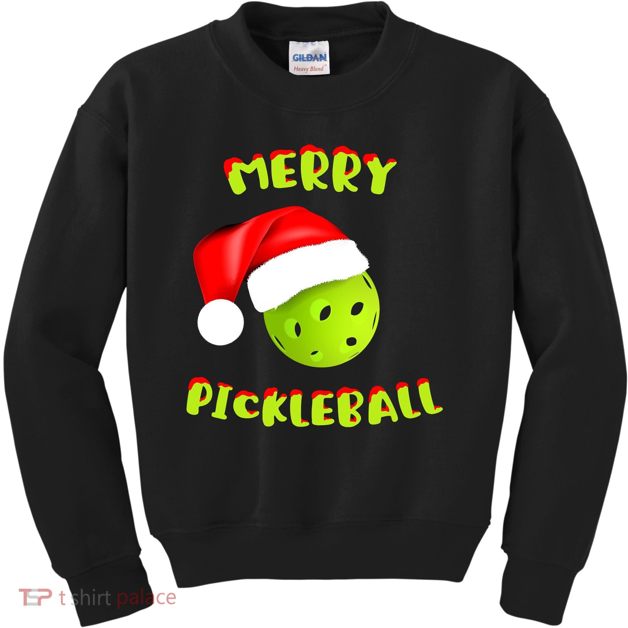 Christmas Pickleball Santa Hat Pickleball Player Winter Dink Kids Sweatshirt