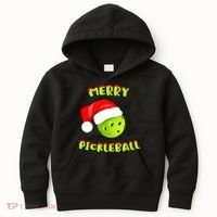 Christmas Pickleball Santa Hat Pickleball Player Winter Dink Kids Hoodie thumb 0