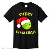 Christmas Pickleball Santa Hat Pickleball Player Winter Dink Kids T-Shirt thumb 0