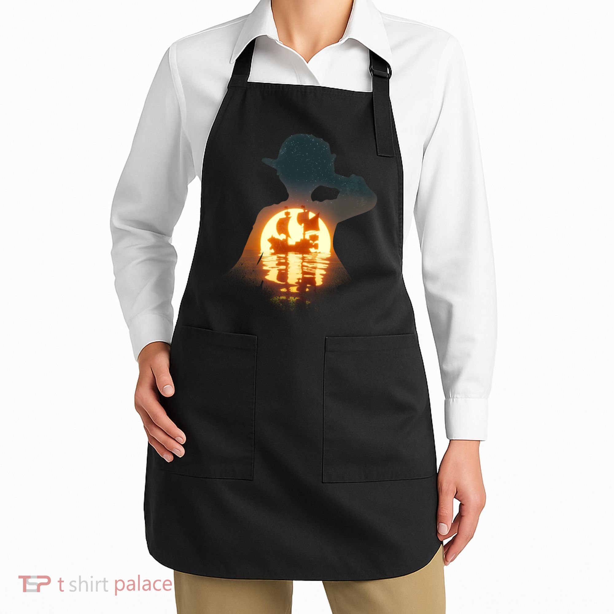 Cool Pirate Sunset Sunrise Apron