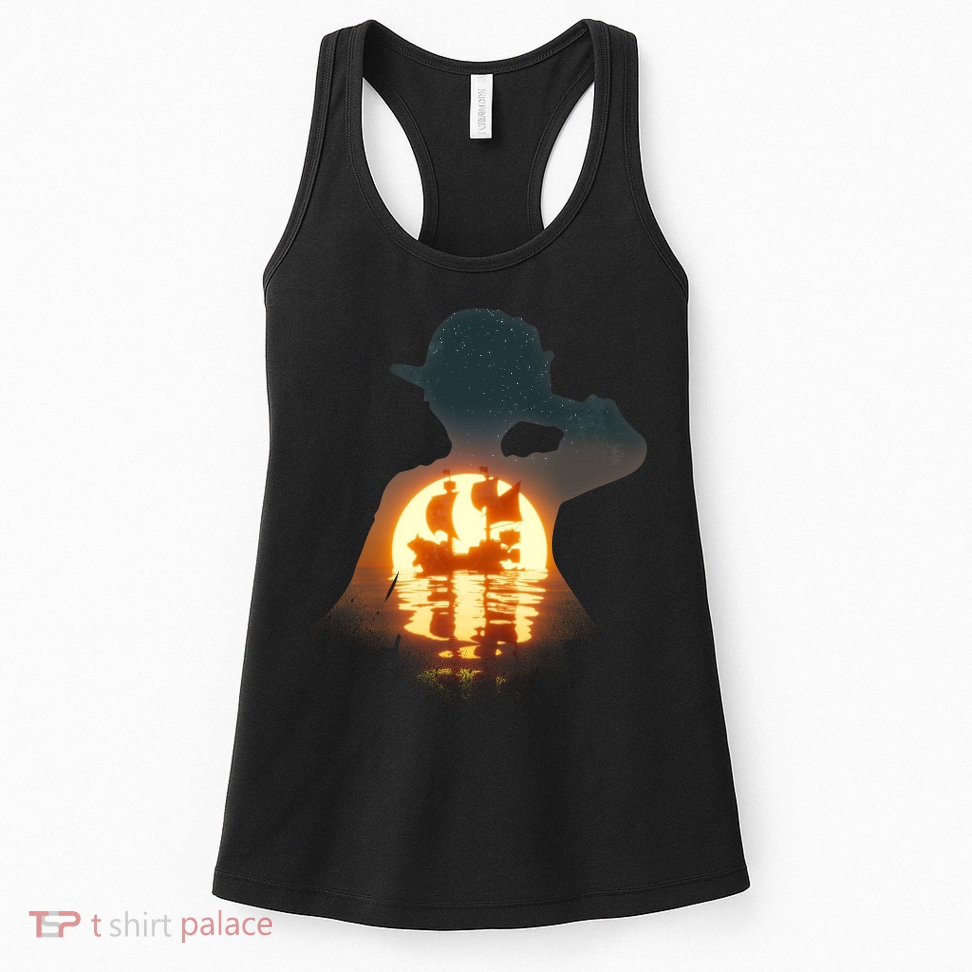 Cool Pirate Sunset Sunrise Women's Tank Top