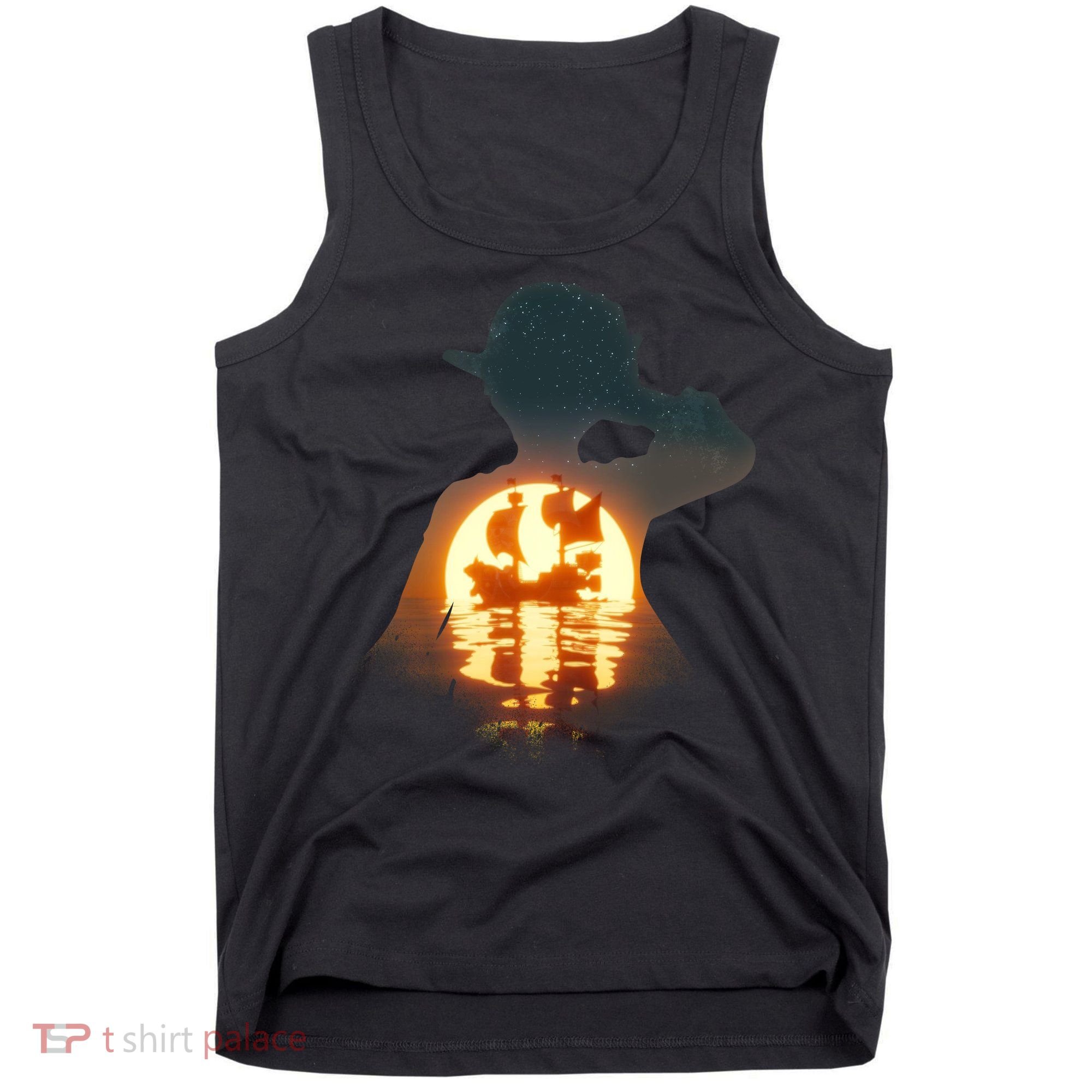 Cool Pirate Sunset Sunrise Tank Top