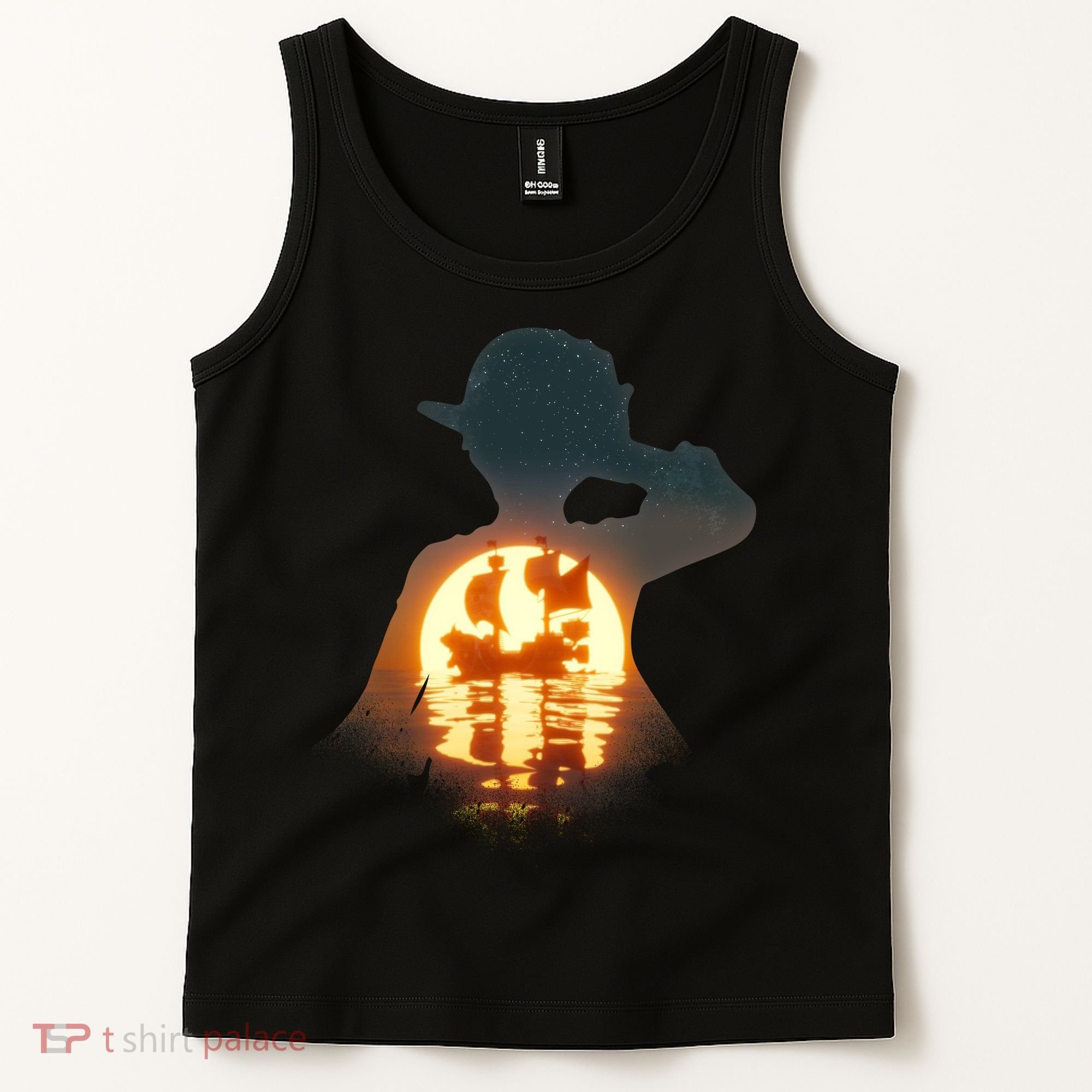 Cool Pirate Sunset Sunrise Tank Top