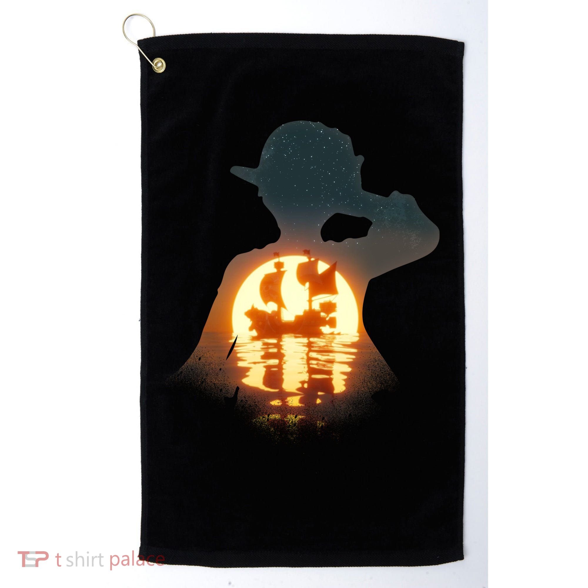 Cool Pirate Sunset Sunrise Golf Towel