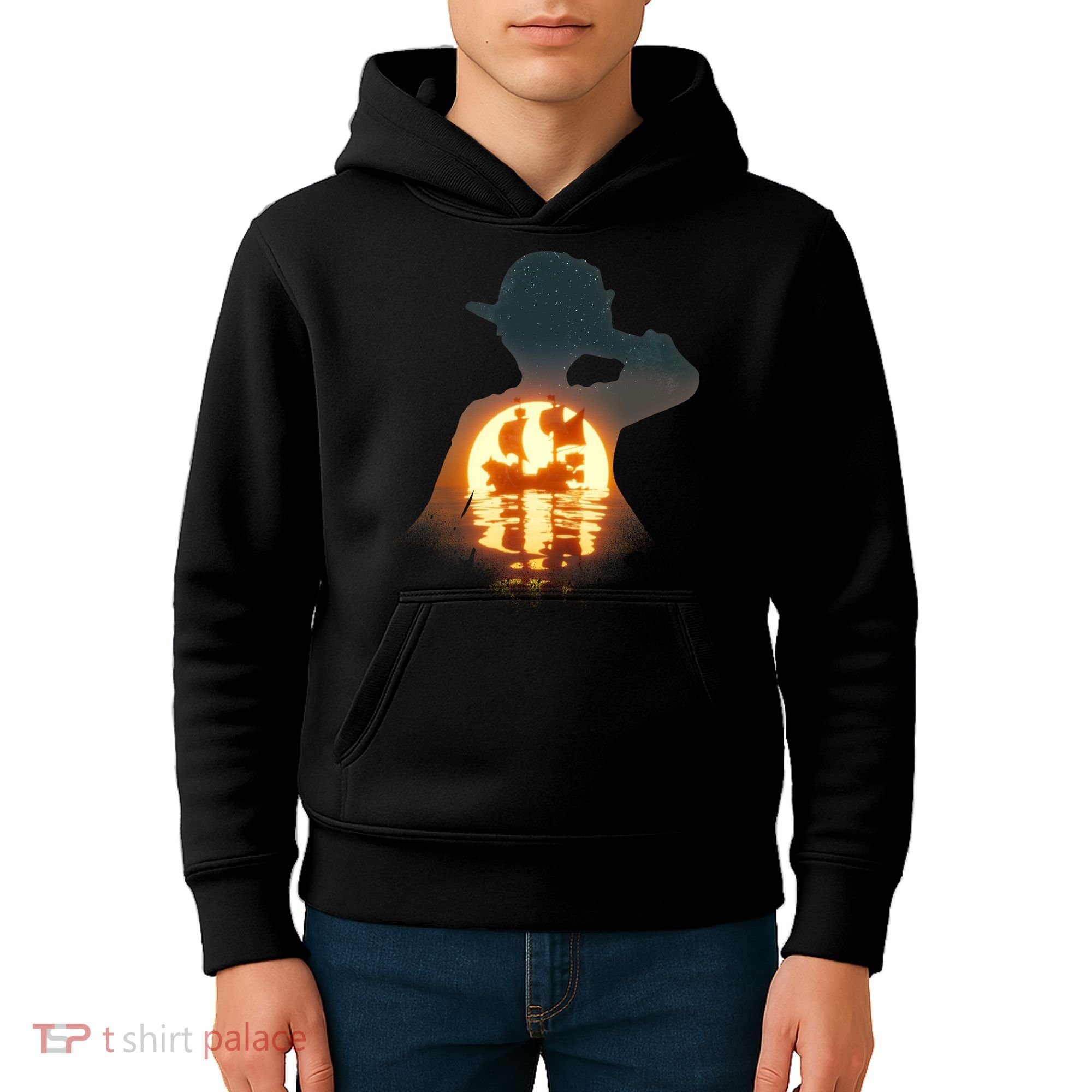 Cool Pirate Sunset Sunrise Kids Hoodie