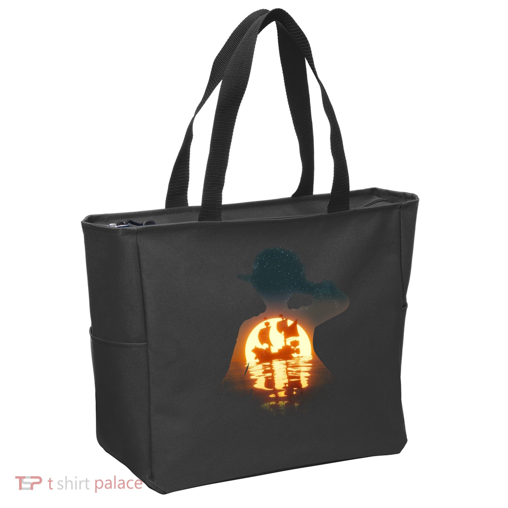 Cool Pirate Sunset Sunrise Tote Bag