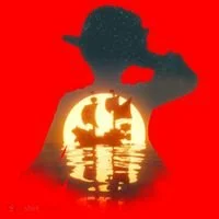 Cool Pirate Sunset Sunrise Santa Hat thumb 1