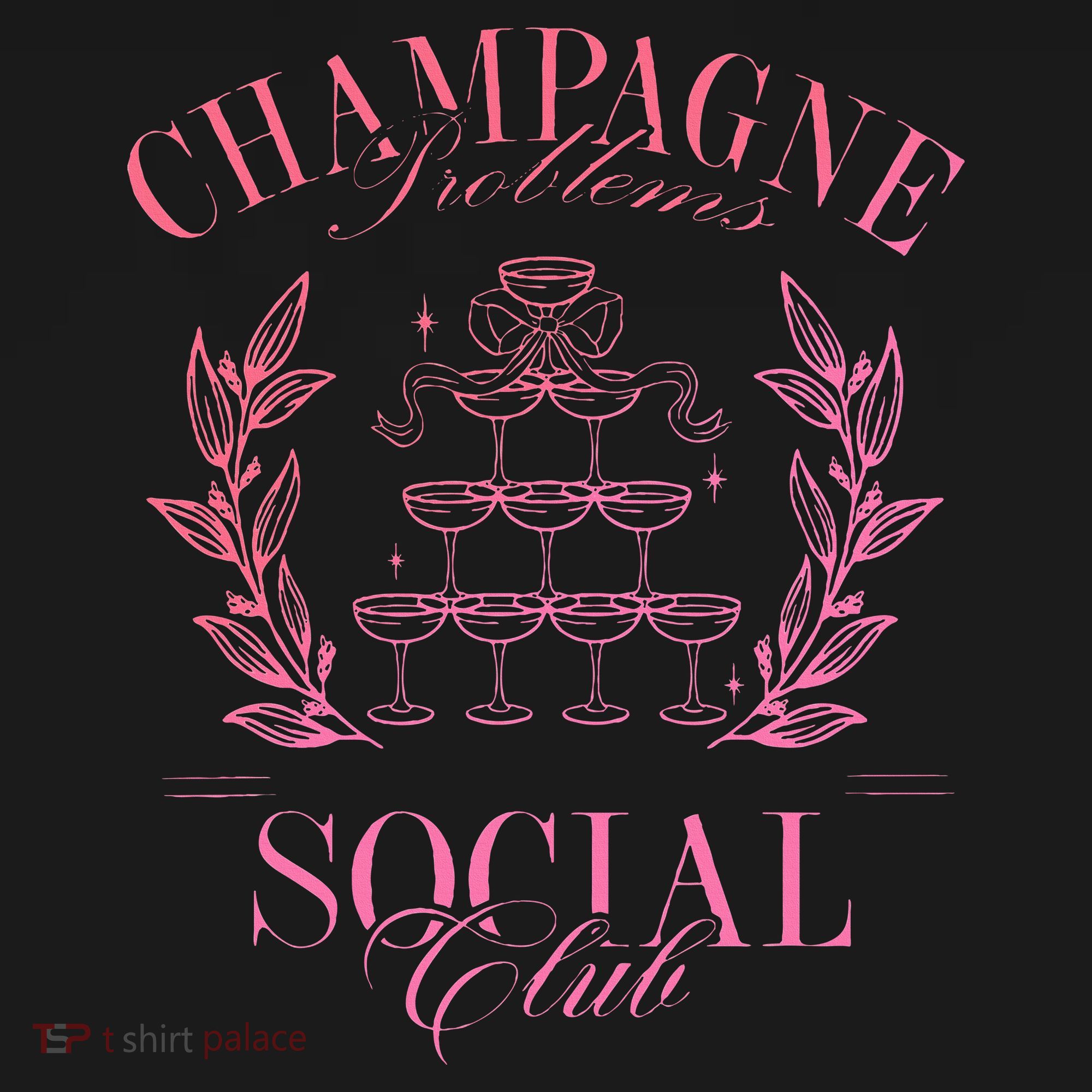 Champagne Problems Social Club Apparel Pajama Set