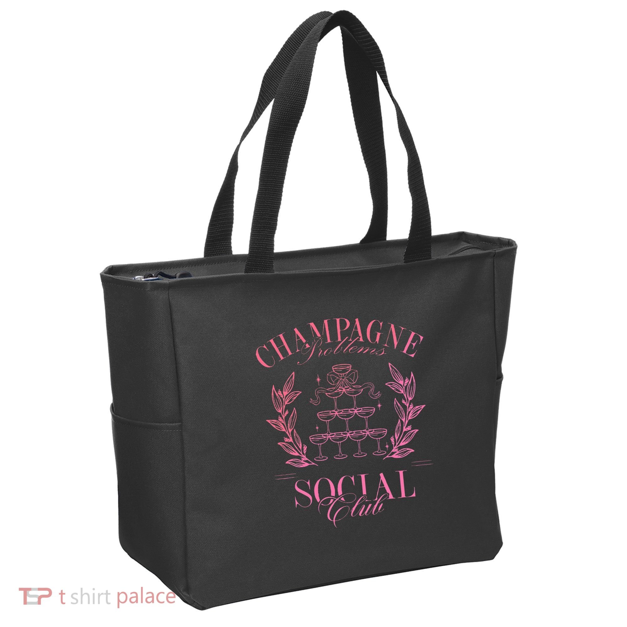 Champagne Problems Social Club Apparel Tote Bag