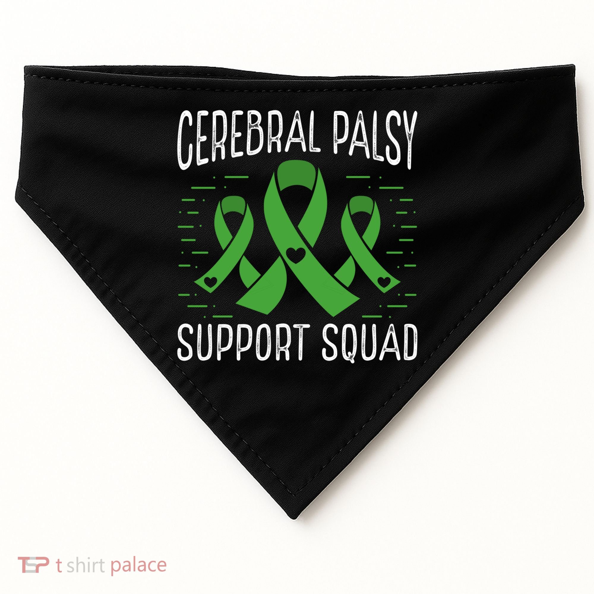 Cerebral Palsy Support Squad Cerebral Palsy Awareness Cute Gift USA-Made Doggie Bandana