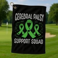 Cerebral Palsy Support Squad Cerebral Palsy Awareness Cute Gift Golf Towel thumb 1