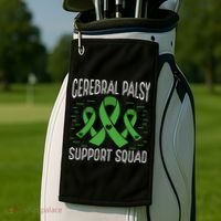 Cerebral Palsy Support Squad Cerebral Palsy Awareness Cute Gift Golf Towel thumb 2