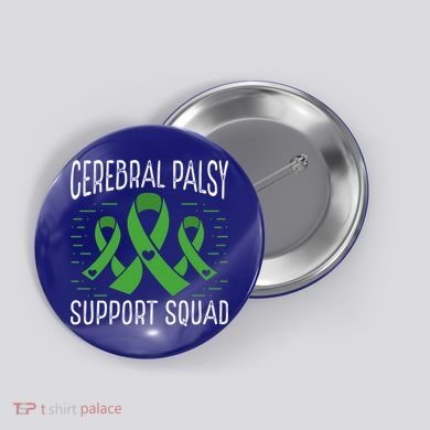 Cerebral Palsy Support Squad Cerebral Palsy Awareness Cute Gift Button