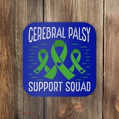 Cerebral Palsy Support Squad Cerebral Palsy Awareness Cute Gift Coaster