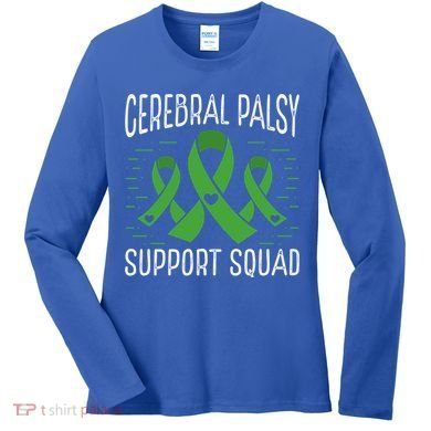 Cerebral Palsy Support Squad Cerebral Palsy Awareness Cute Gift Women's Long Sleeve Shirt