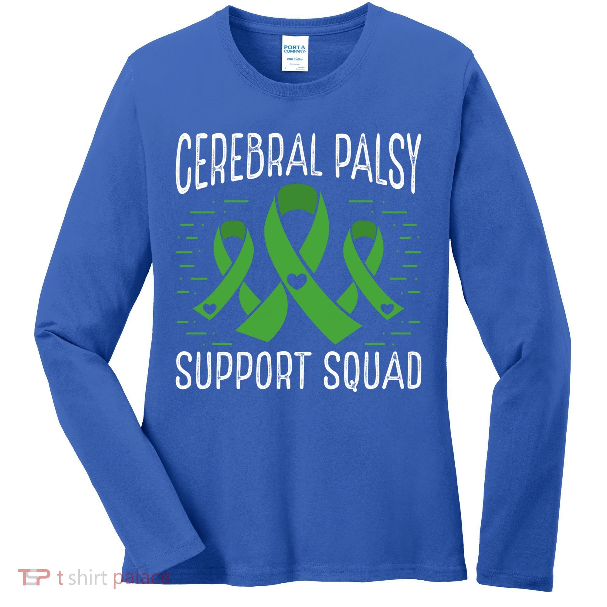 Cerebral Palsy Support Squad Cerebral Palsy Awareness Cute Gift Women's Long Sleeve Shirt
