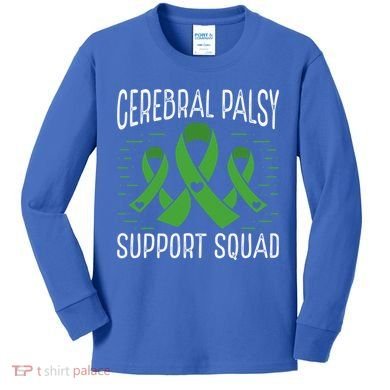 Cerebral Palsy Support Squad Cerebral Palsy Awareness Cute Gift Kids Long Sleeve Shirt