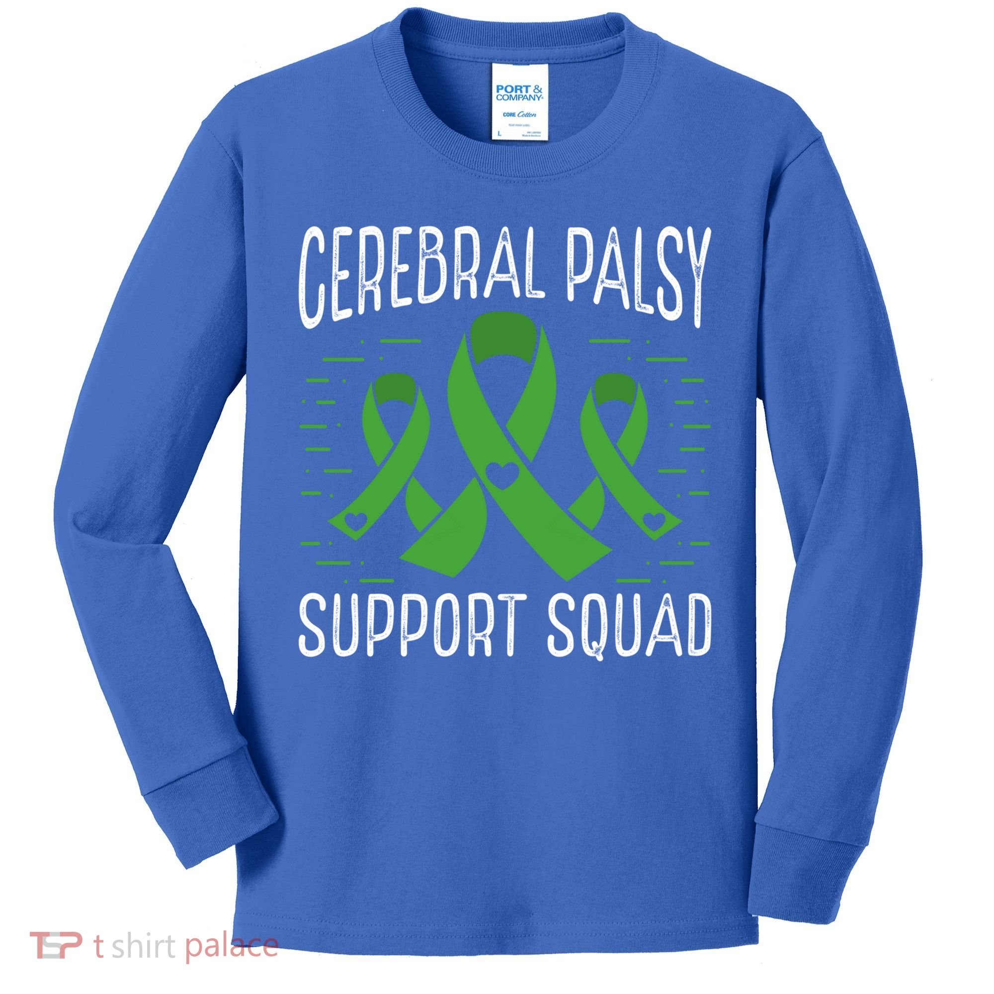 Cerebral Palsy Support Squad Cerebral Palsy Awareness Cute Gift Kids Long Sleeve Shirt