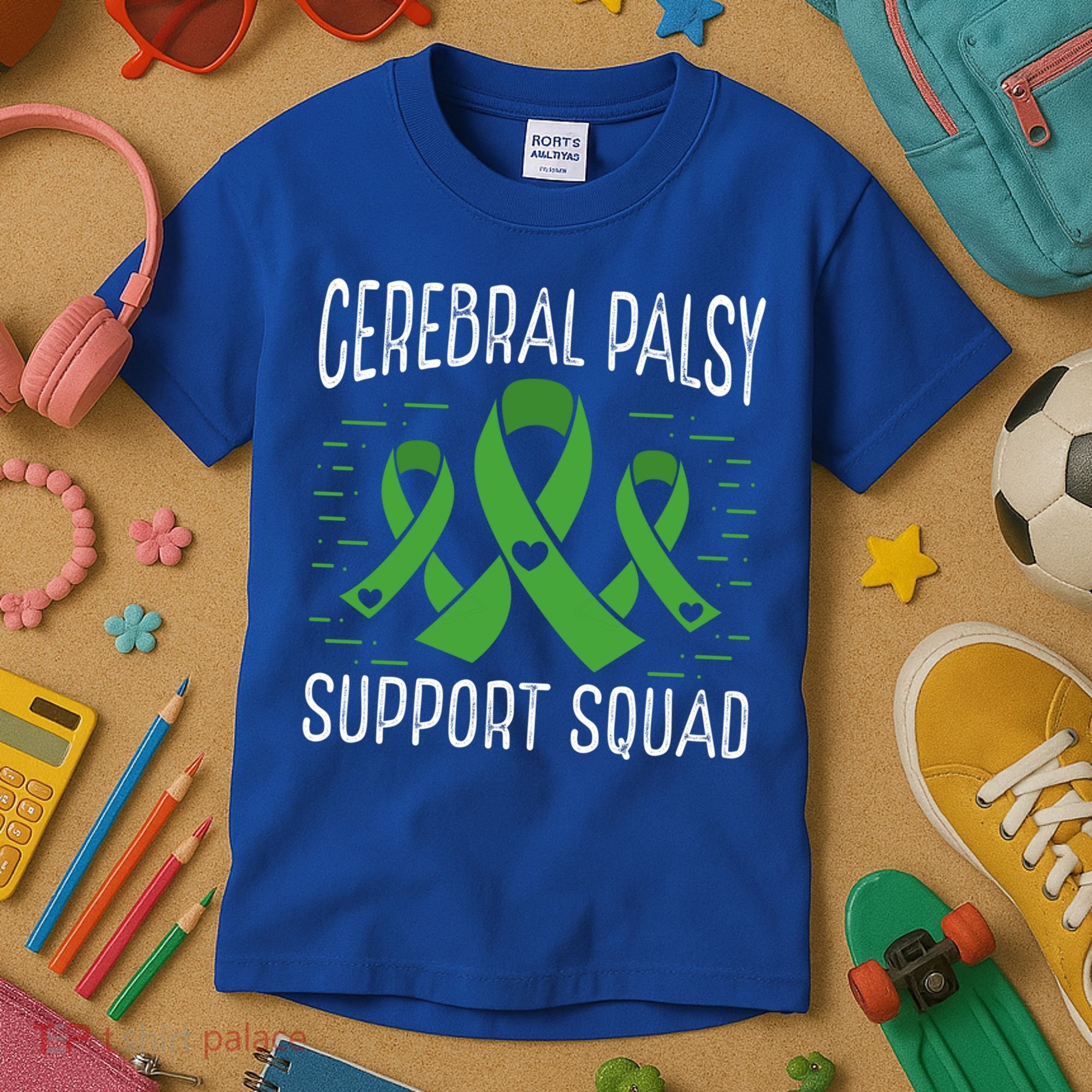 Cerebral Palsy Support Squad Cerebral Palsy Awareness Cute Gift Kids T-Shirt