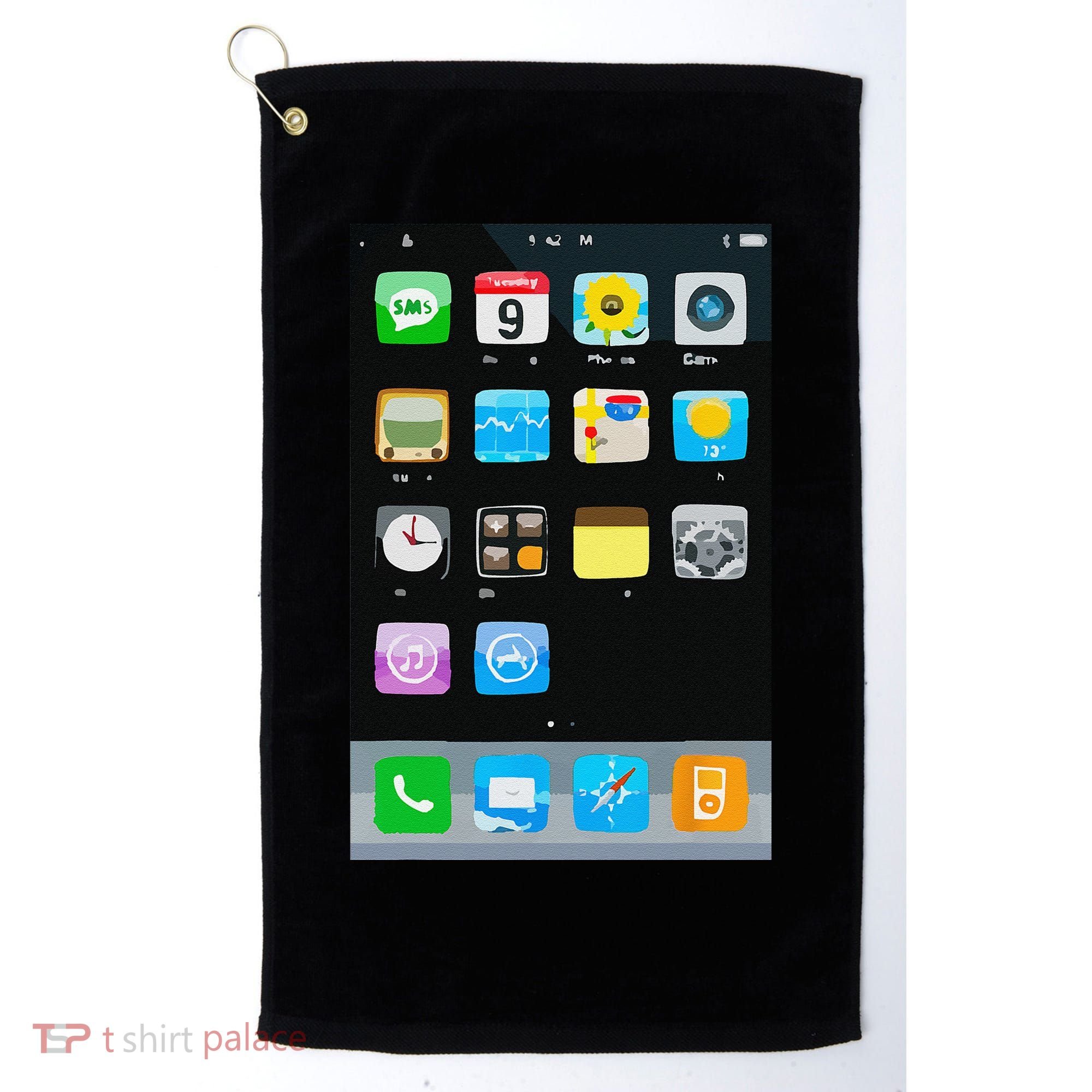 Cell Phone Smartphone Mobile App Halloween Costume Golf Towel