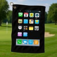 Cell Phone Smartphone Mobile App Halloween Costume Golf Towel thumb 1