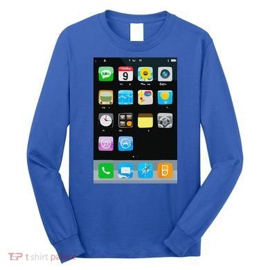 Cell Phone Smartphone Mobile App Halloween Costume Long Sleeve Shirt