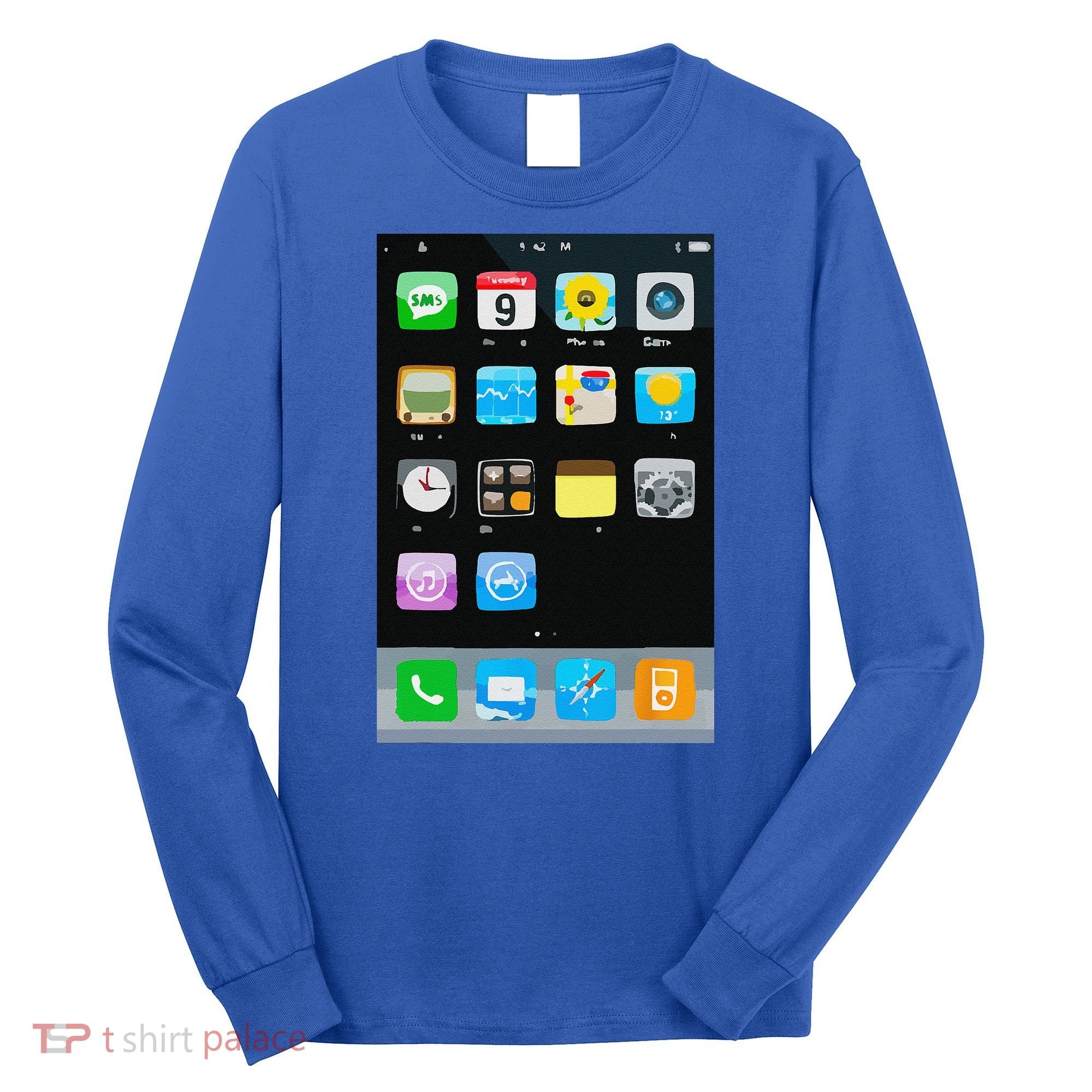 Cell Phone Smartphone Mobile App Halloween Costume Long Sleeve Shirt