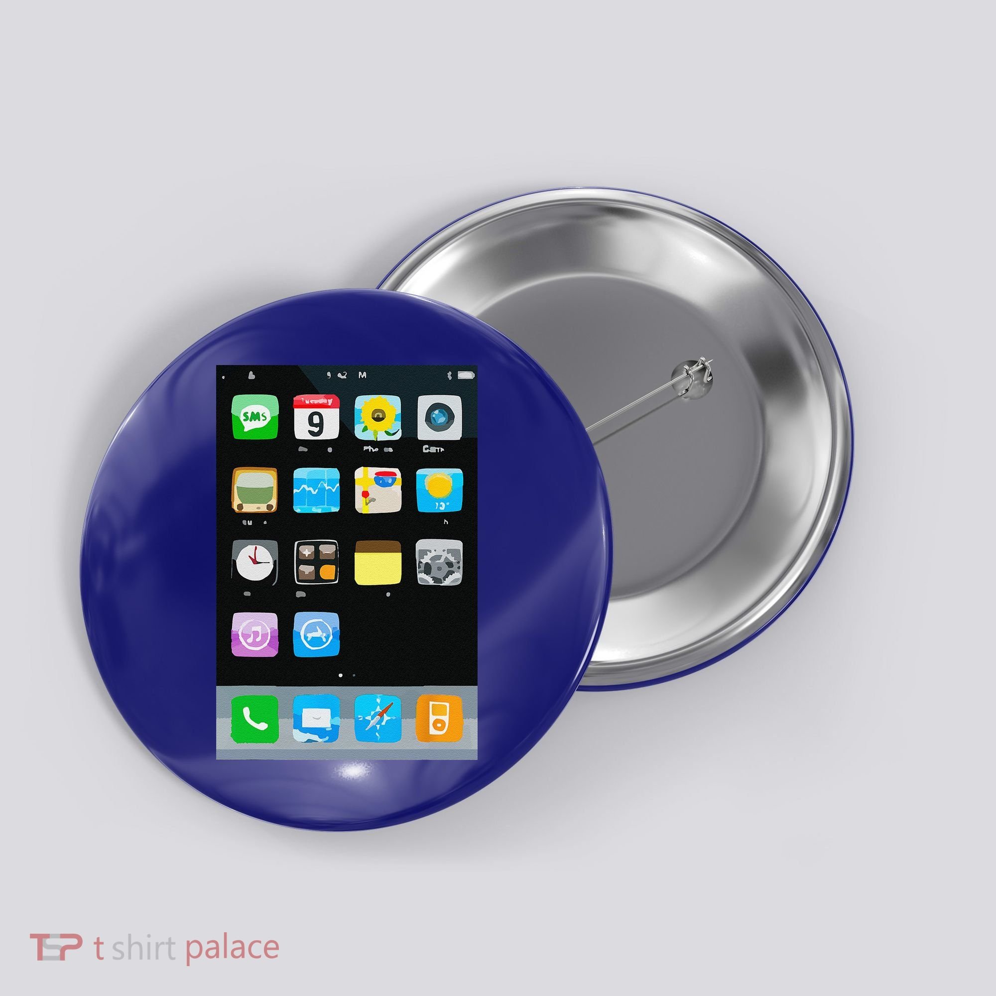 Cell Phone Smartphone Mobile App Halloween Costume Button