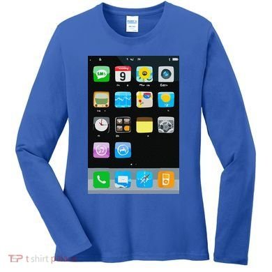 Cell Phone Smartphone Mobile App Halloween Costume Women's Long Sleeve Shirt