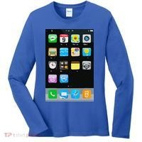 Cell Phone Smartphone Mobile App Halloween Costume Women's Long Sleeve Shirt thumb 0