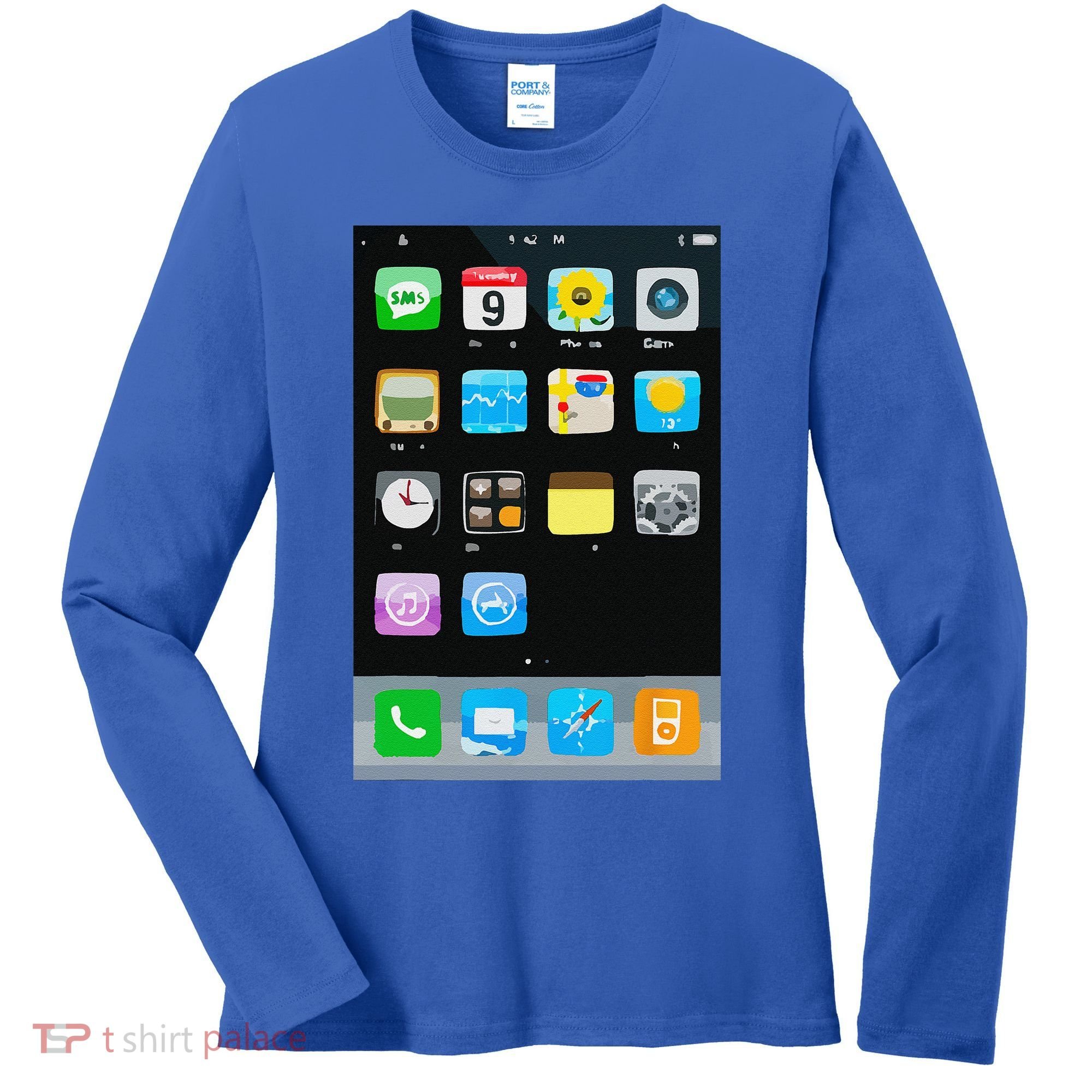 Cell Phone Smartphone Mobile App Halloween Costume Women's Long Sleeve Shirt