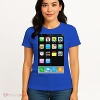 Cell Phone Smartphone Mobile App Halloween Costume Women's T-Shirt thumb 4