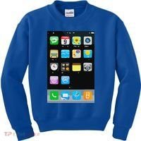 Cell Phone Smartphone Mobile App Halloween Costume Kids Sweatshirt thumb 0