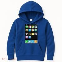 Cell Phone Smartphone Mobile App Halloween Costume Kids Hoodie thumb 0