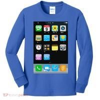 Cell Phone Smartphone Mobile App Halloween Costume Kids Long Sleeve Shirt thumb 0
