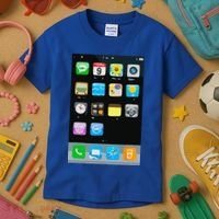 Cell Phone Smartphone Mobile App Halloween Costume Kids T-Shirt thumb 3