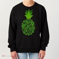 Cute Pineapple Shamrock Leaf Clover Saint Patrick's Day Women's Sweatshirt thumb 0