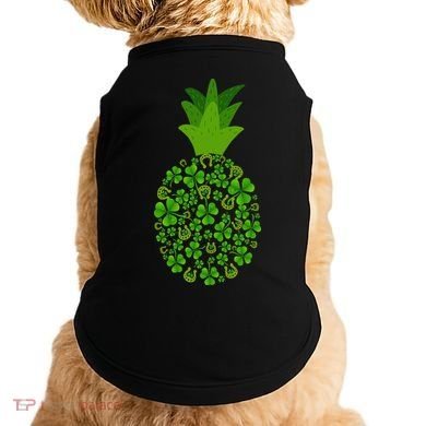 Cute Pineapple Shamrock Leaf Clover Saint Patrick's Day Doggie Tank