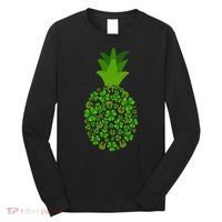 Cute Pineapple Shamrock Leaf Clover Saint Patrick's Day Long Sleeve Shirt thumb 0