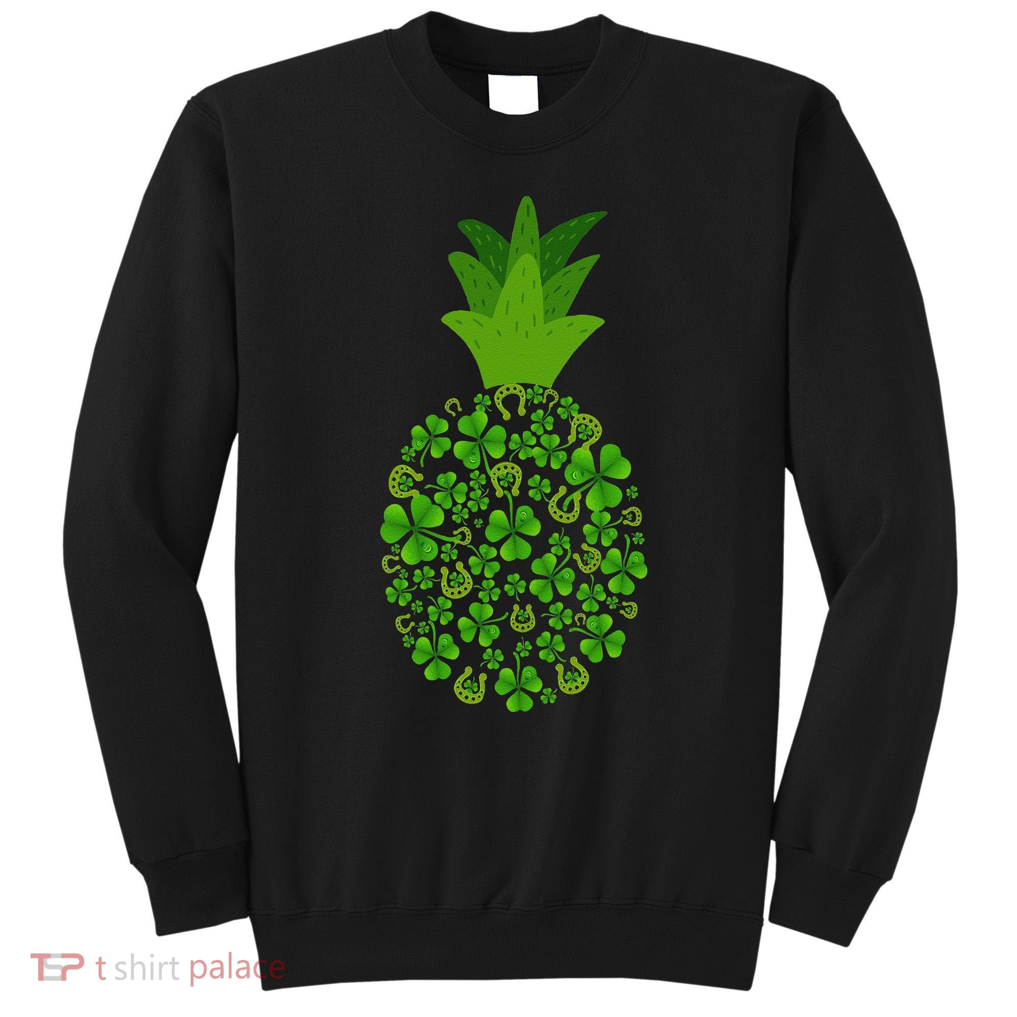Cute Pineapple Shamrock Leaf Clover Saint Patrick's Day Sweatshirt