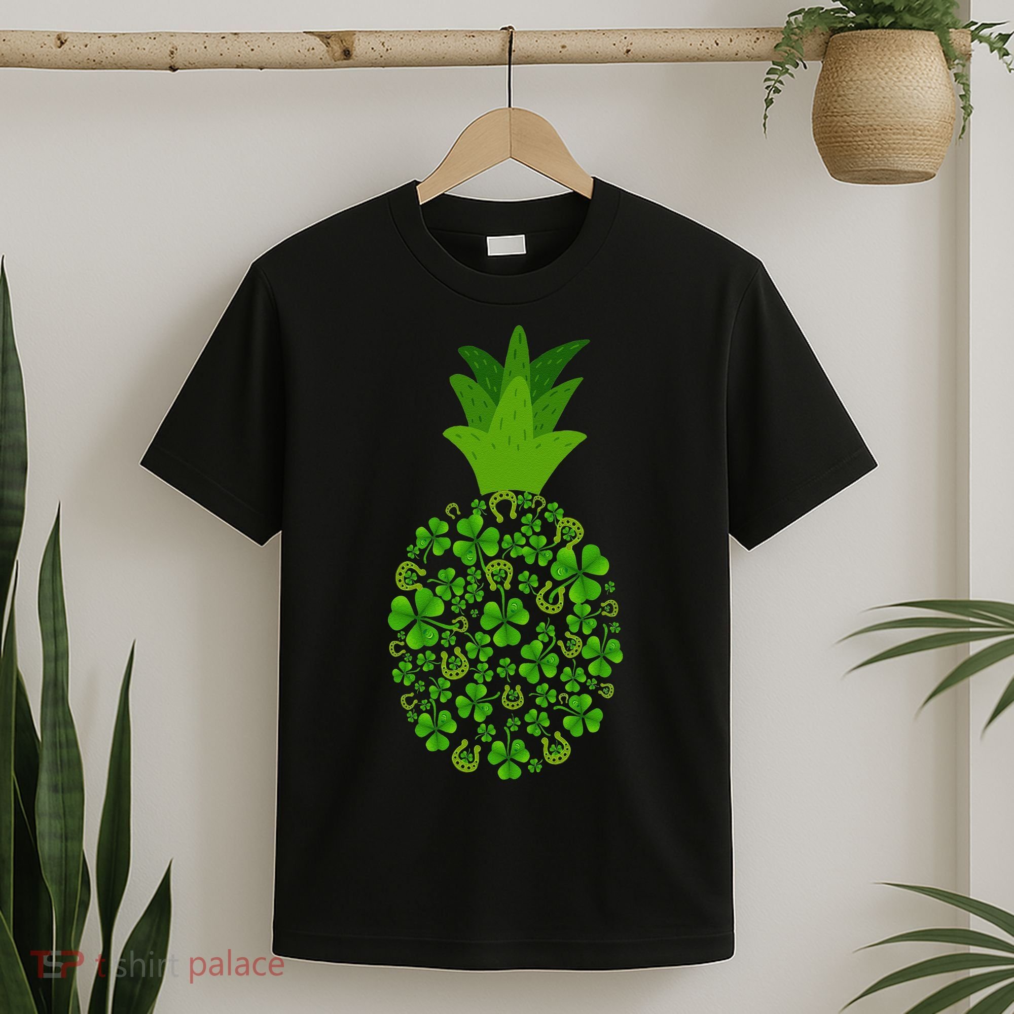 Cute Pineapple Shamrock Leaf Clover Saint Patrick's Day T-Shirt