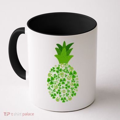 Cute Pineapple Shamrock Leaf Clover Saint Patrick's Day Coffee Mug