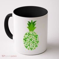 Cute Pineapple Shamrock Leaf Clover Saint Patrick's Day Coffee Mug thumb 0