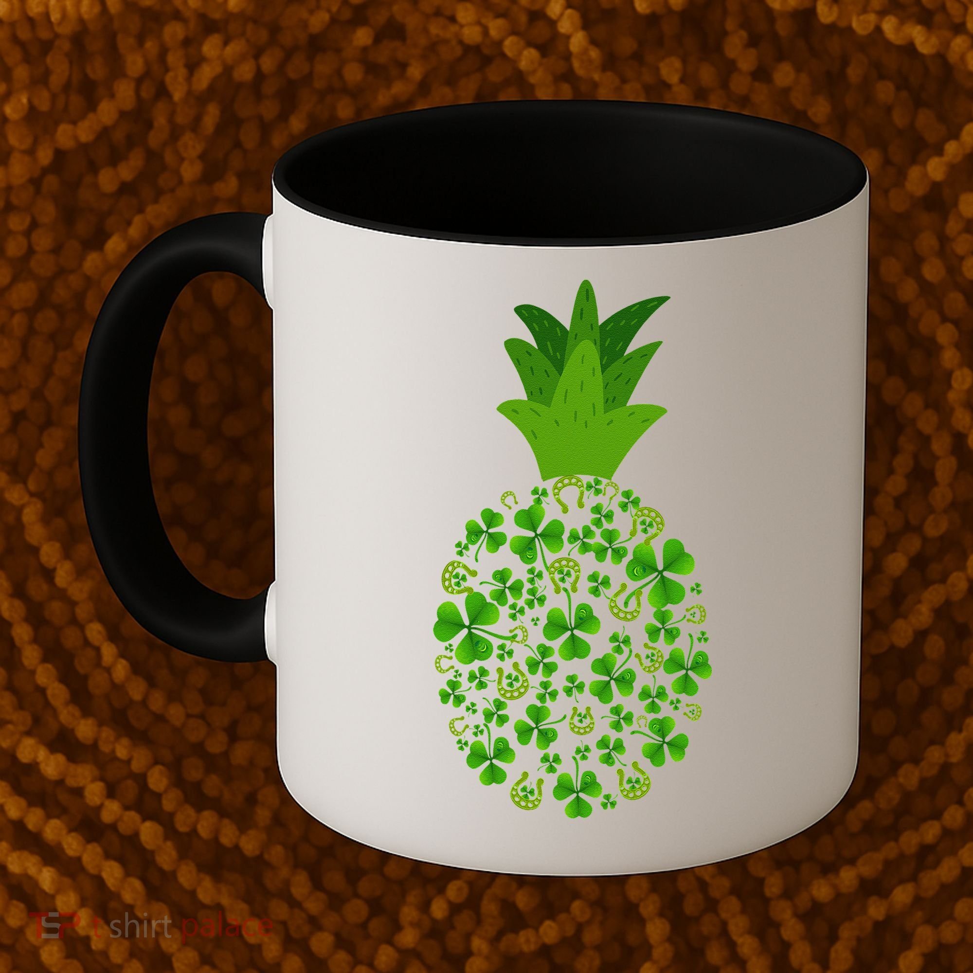 Cute Pineapple Shamrock Leaf Clover Saint Patrick's Day Coffee Mug
