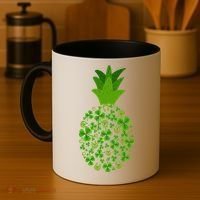 Cute Pineapple Shamrock Leaf Clover Saint Patrick's Day Coffee Mug thumb 4